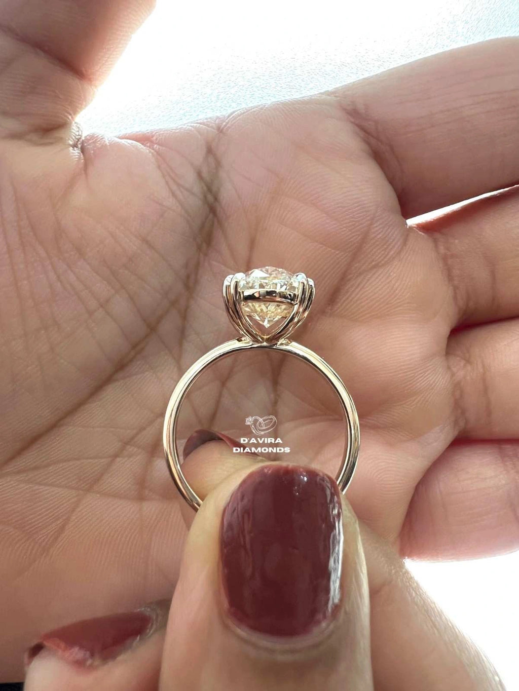 Oval Cut lab Diamond Solitaire Bridal Ring