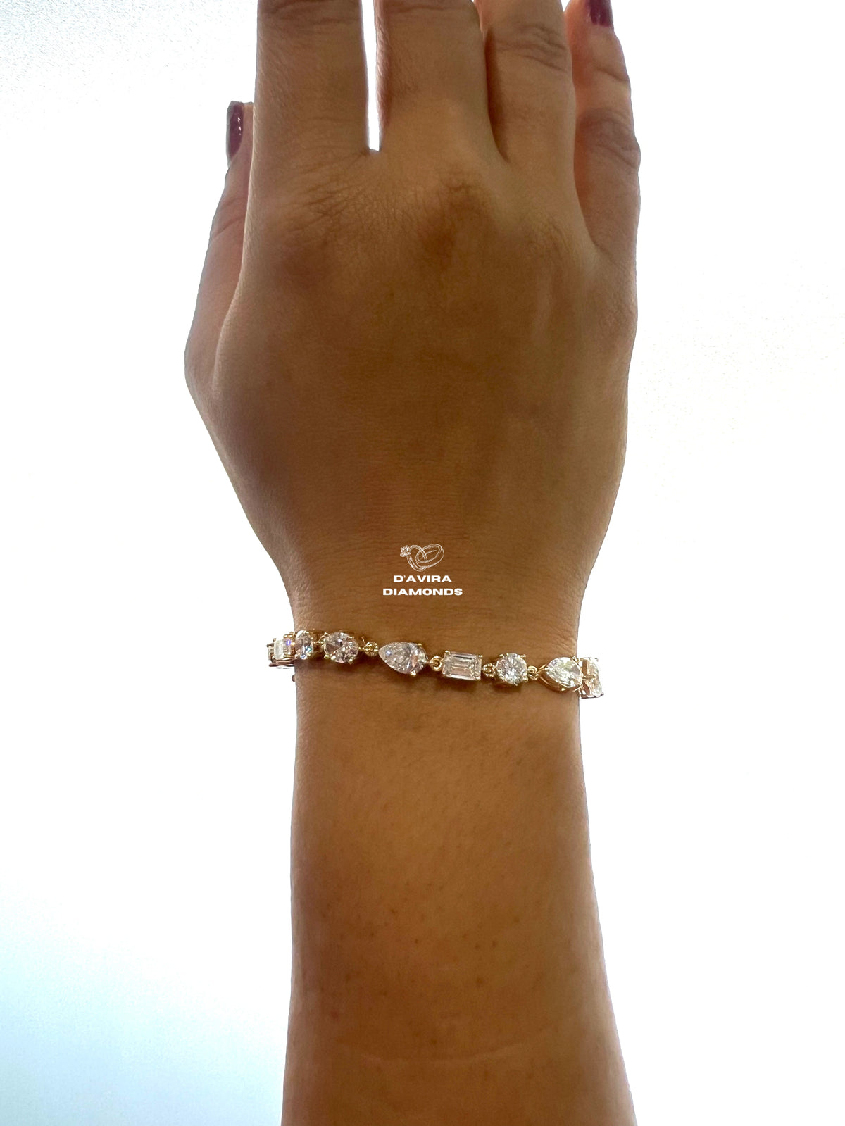 Multi shape Lab Grown Diamond Tennis Bracelet For Wife
