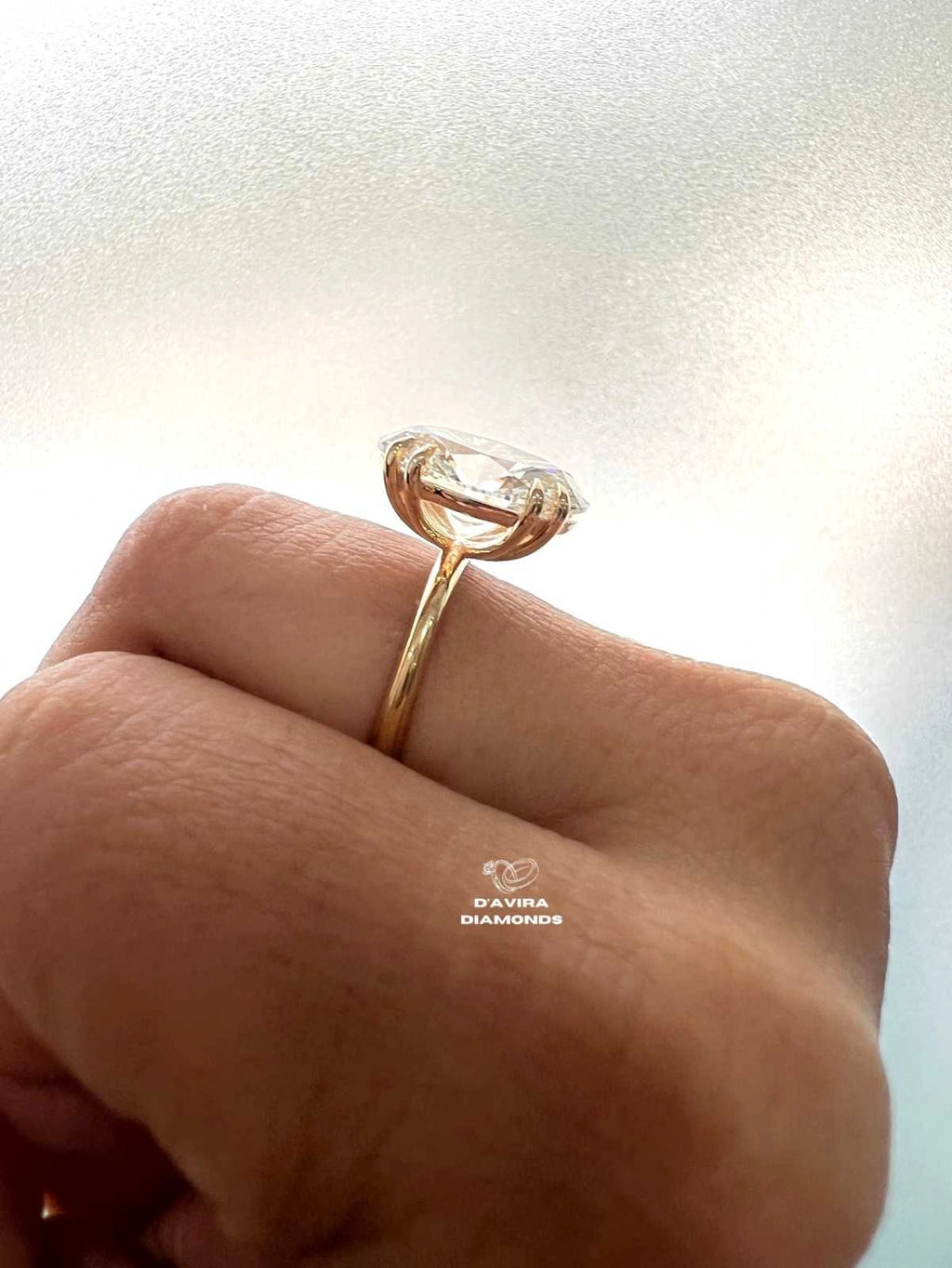 Oval Cut lab Diamond Solitaire Bridal Ring