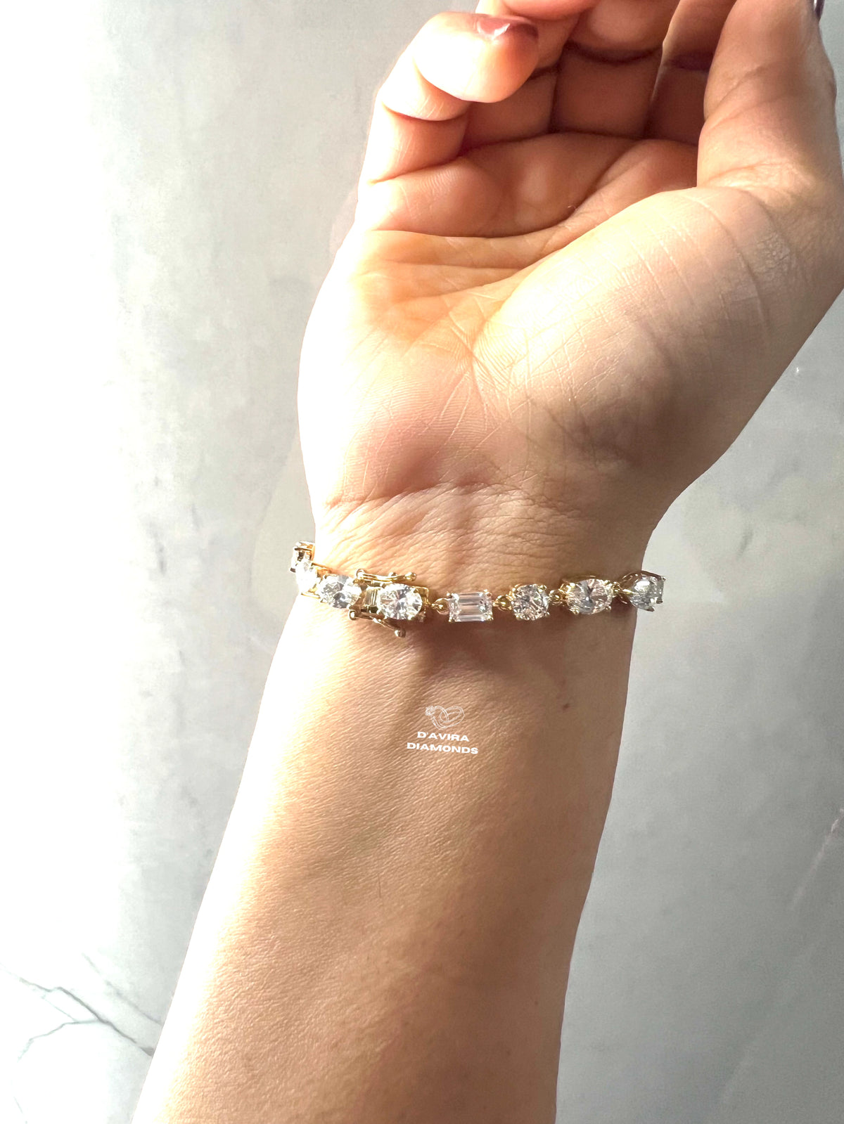 Multi shape Lab Grown Diamond Tennis Bracelet For Wife