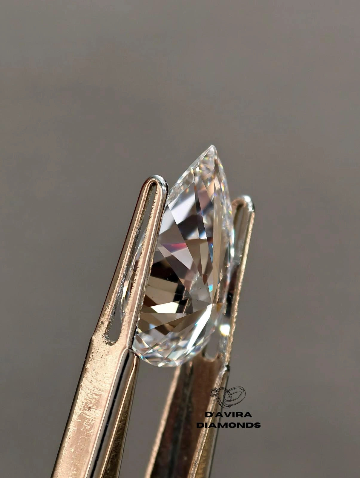 VVS1 D Color Pear Cut Lab Grown Loose Diamond