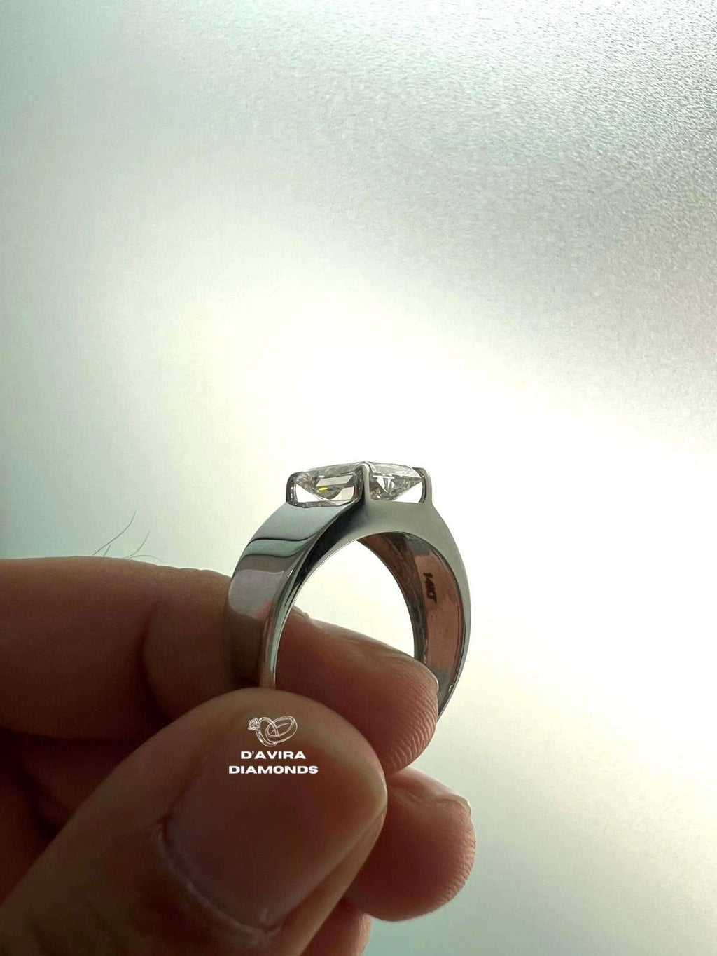 Solitaire Radiant Cut Engagement Ring For Men