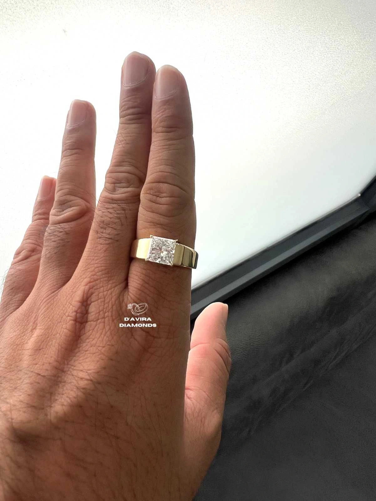 Princess Cut Diamond Engagement Ring For Men